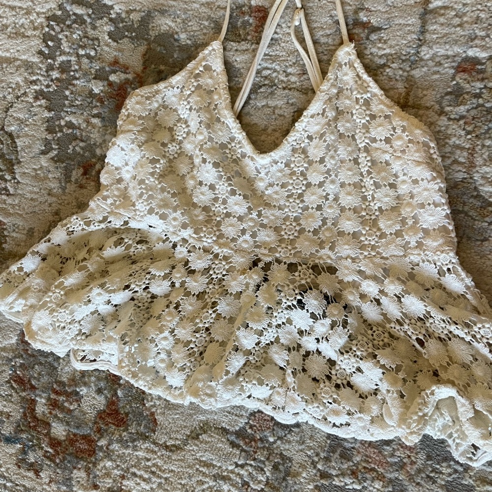 Elegant Cream Lace Women’s Top